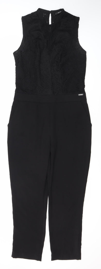 Guess Women's Black Lace Jumpsuit, Size 10, Party Chic