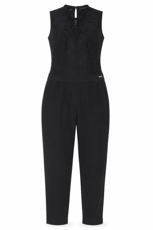 Guess Women's Black Lace Jumpsuit, Size 10, Party Chic