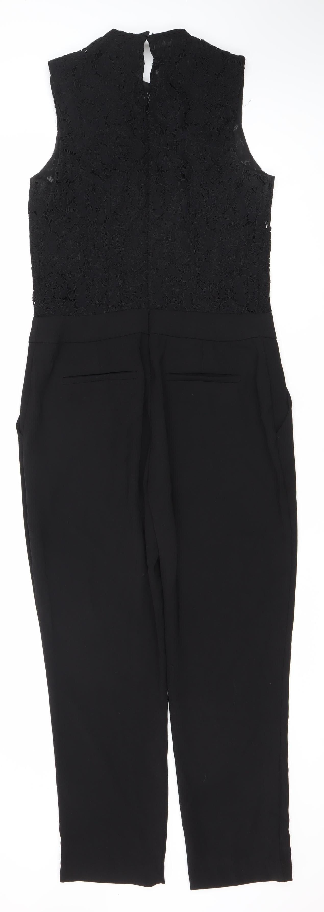 Guess Women's Black Lace Jumpsuit, Size 10, Party Chic