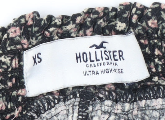 Hollister Women's XS Black Floral Casual Shorts