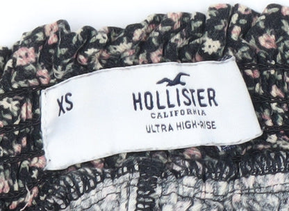 Hollister Women's XS Black Floral Casual Shorts