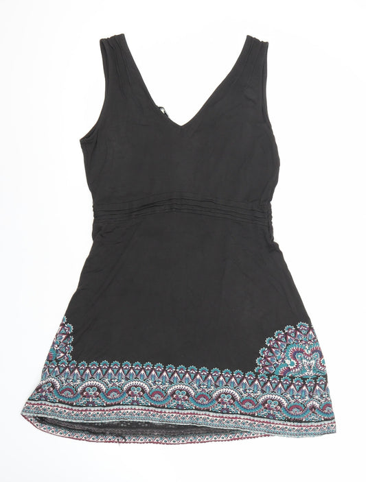 Fat Face Women's Black A-Line Cotton Dress, Size 16