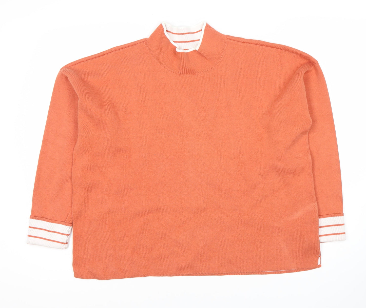 Womens UK Size L Lands' End Orange Pullover Jumper