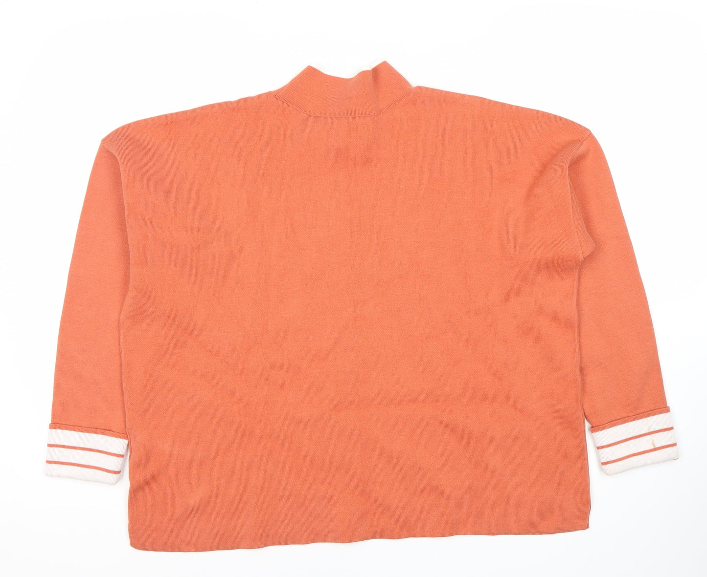 Womens UK Size L Lands' End Orange Pullover Jumper