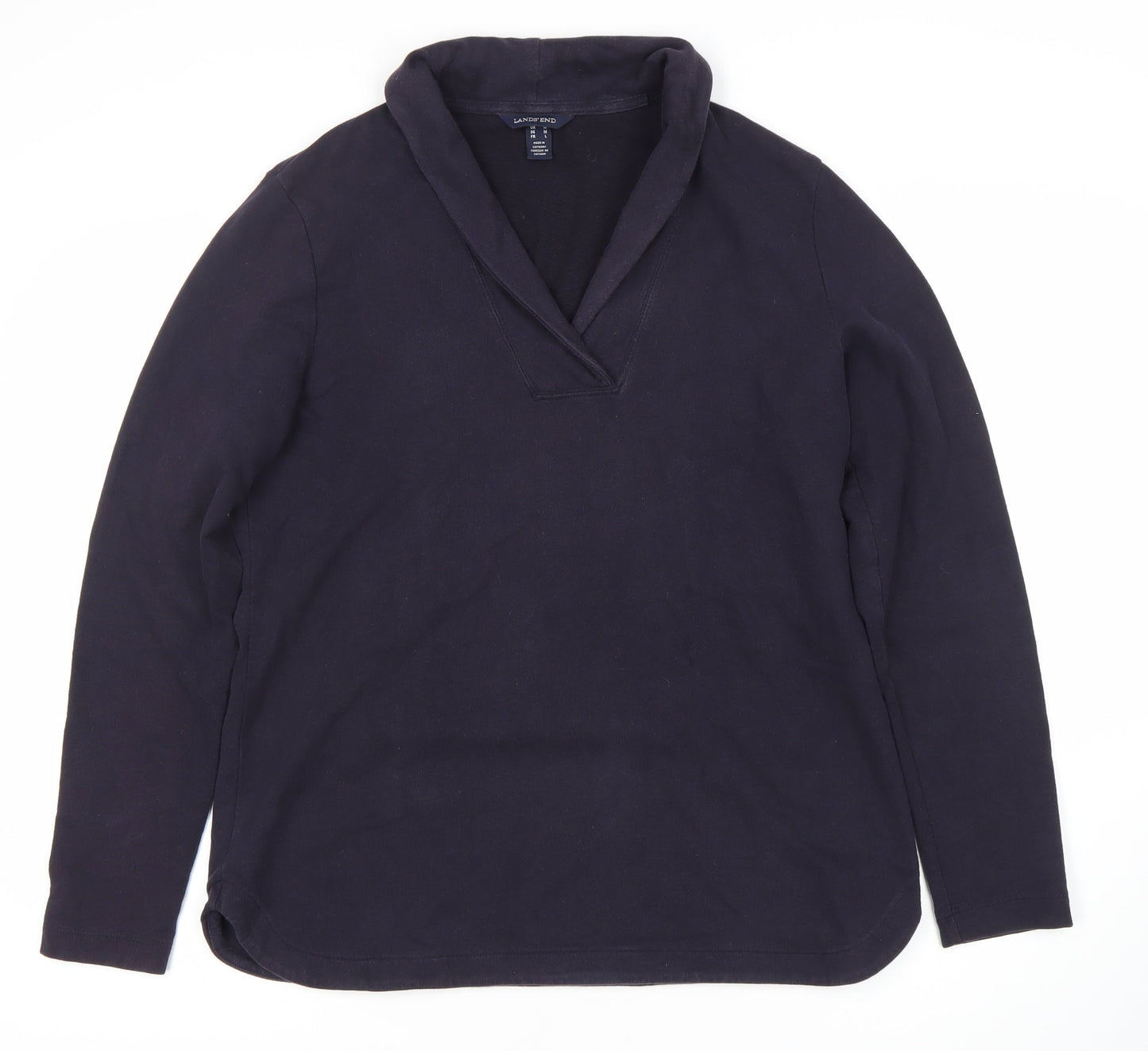 Mens UK Size L Lands' End Blue Pullover Sweatshirt