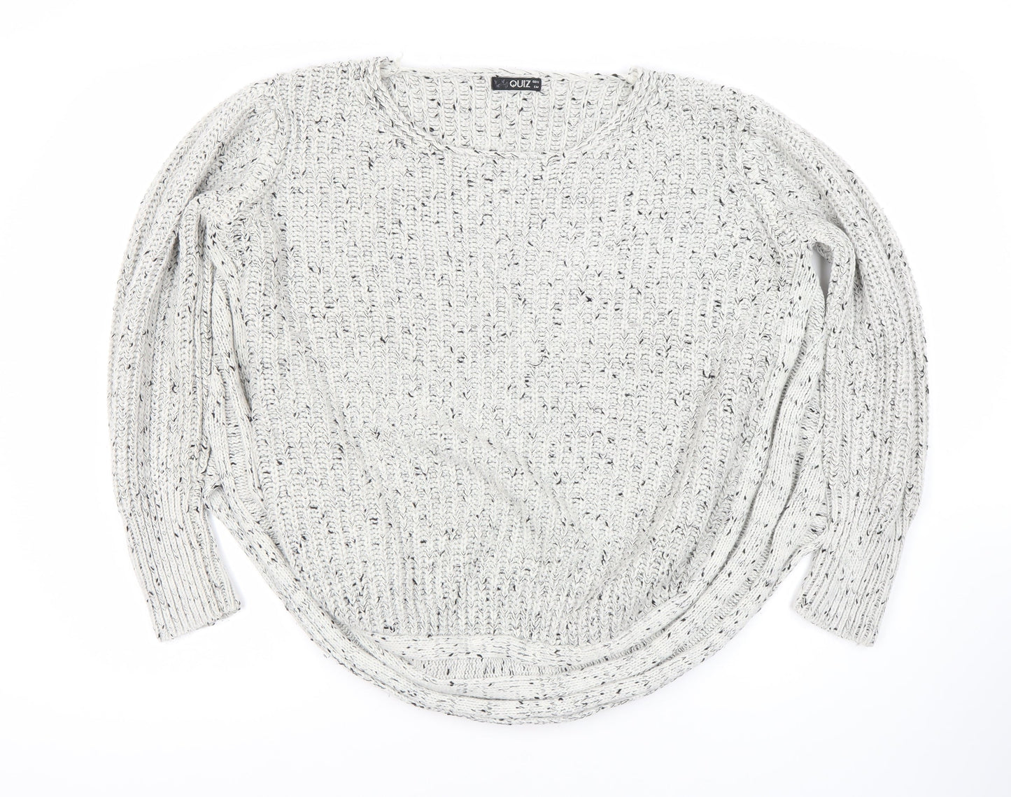 Womens UK Size 16 Quiz White Pullover Jumper