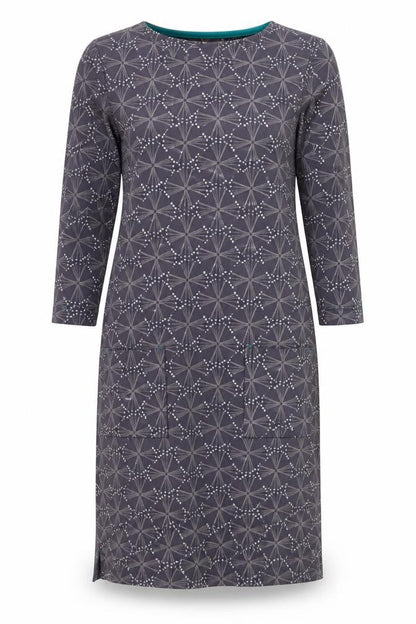 White Stuff Women's Grey Geometric Dress UK 6