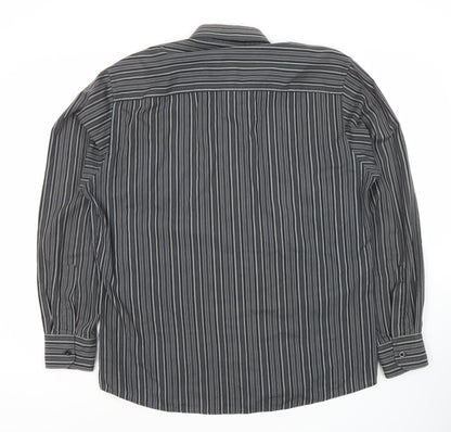 Mens UK Collar Size XL Pierre Cardin Smart Black  Dress Shirt