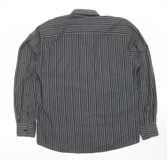 Mens UK Collar Size XL Pierre Cardin Smart Black  Dress Shirt