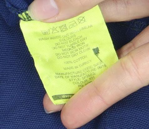 Lyle & Scott Men's Blue Polo Shirt S Logo Accent