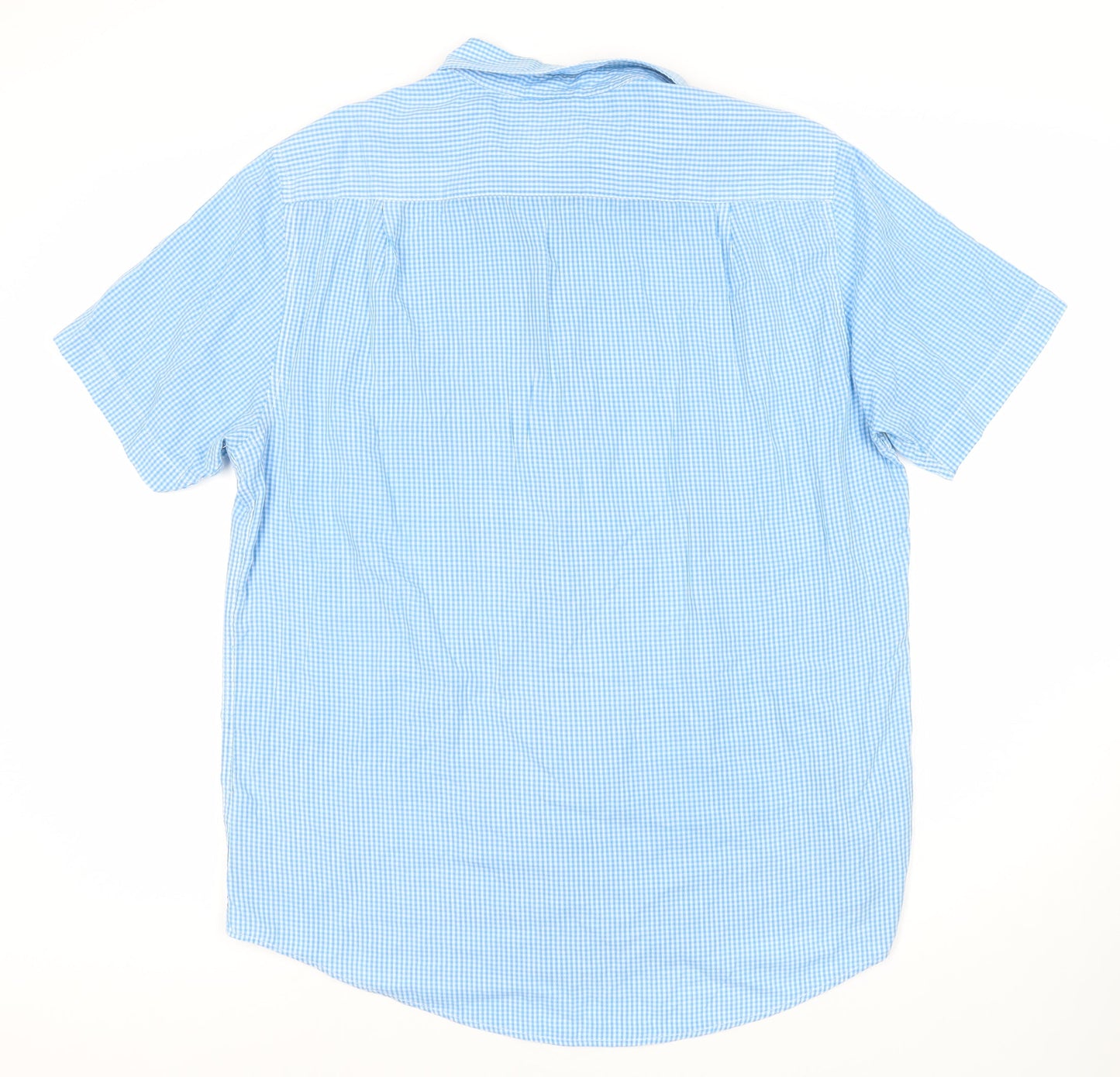 Pierre Cardin Men's L Blue Check Casual Shirt