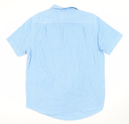 Pierre Cardin Men's L Blue Check Casual Shirt