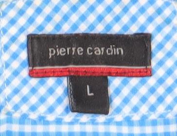 Pierre Cardin Men's L Blue Check Casual Shirt