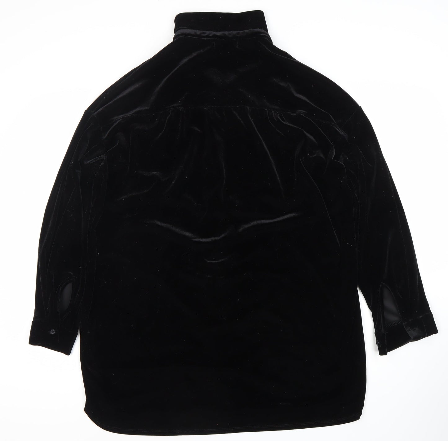 Womens UK Size 6 FOREVER 21 Black Basic Button-Up