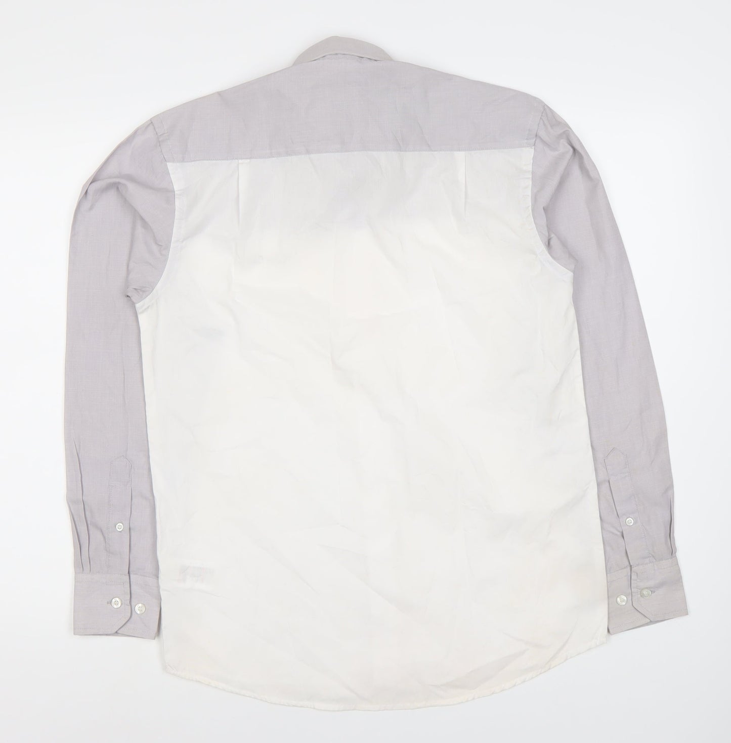 Mens UK Collar Size S Pierre Cardin Smart Grey  Dress Shirt