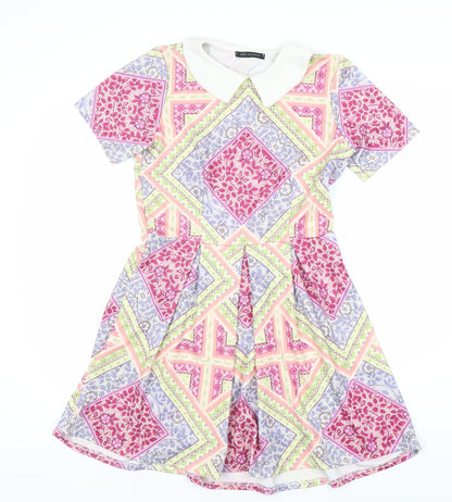GSD London Women's Multicoloured A-Line Dress, Size 12
