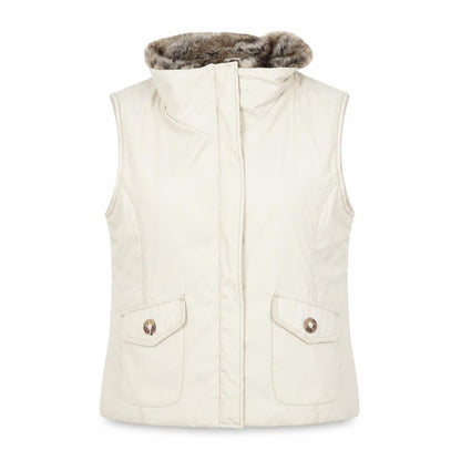 Womens UK Size 16 Lakeland Ivory Quilted Coat