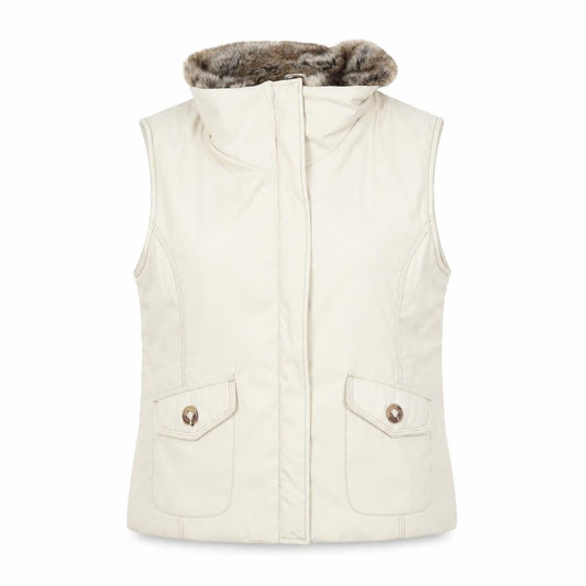 Womens UK Size 16 Lakeland Ivory Quilted Coat