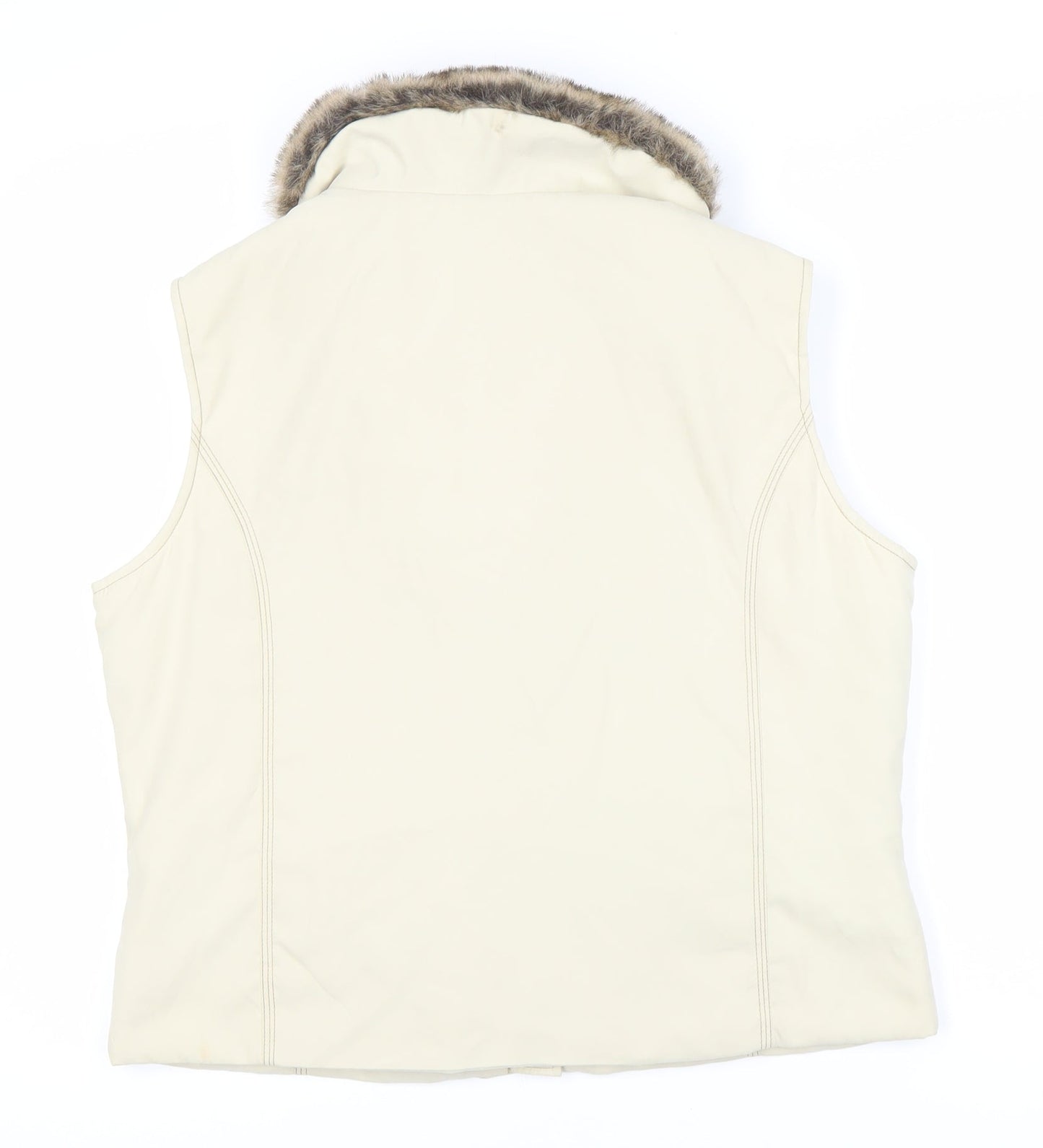 Womens UK Size 16 Lakeland Ivory Quilted Coat