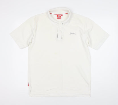 Slazenger Men's White Polo Shirt M