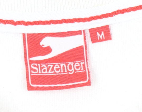 Slazenger Men's White Polo Shirt M
