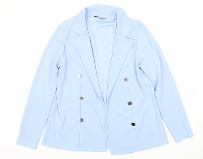 Quiz Women's Blue Blazer Size 12, Double-Breasted Style
