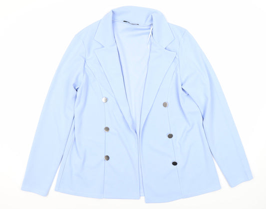 Quiz Women's Blue Blazer Size 12, Double-Breasted Style