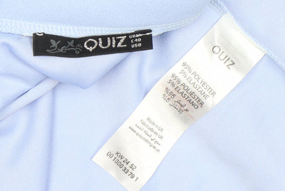 Quiz Women's Blue Blazer Size 12, Double-Breasted Style