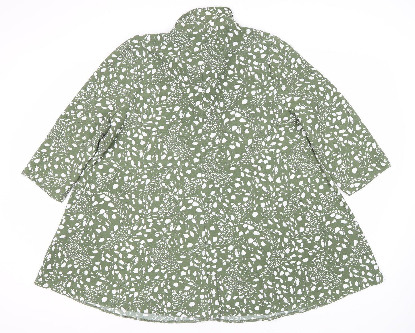 Roman Women's Green 3/4 Sleeve Button Dress - Size 16