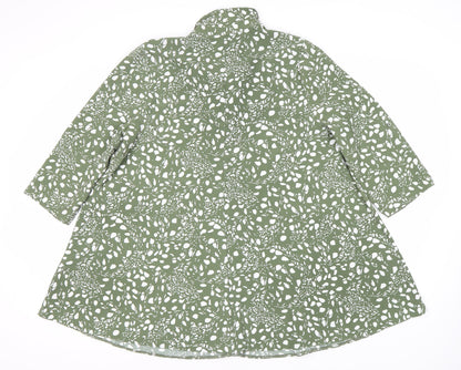 Roman Women's Green 3/4 Sleeve Button Dress - Size 16