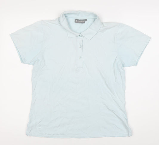 Glenmuir Men's Blue Polo Shirt - Size L, Short Sleeve