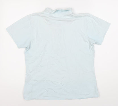 Glenmuir Men's Blue Polo Shirt - Size L, Short Sleeve