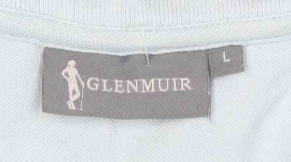 Glenmuir Men's Blue Polo Shirt - Size L, Short Sleeve