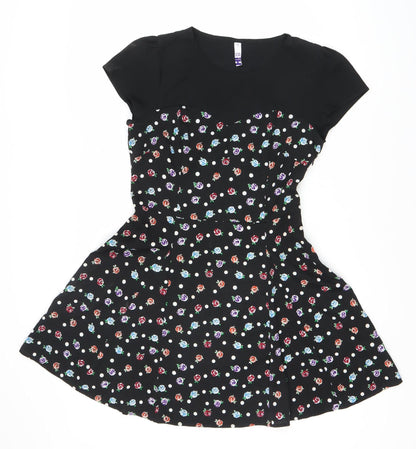 By Henry Holland Women's Black Floral Dress, Size 12