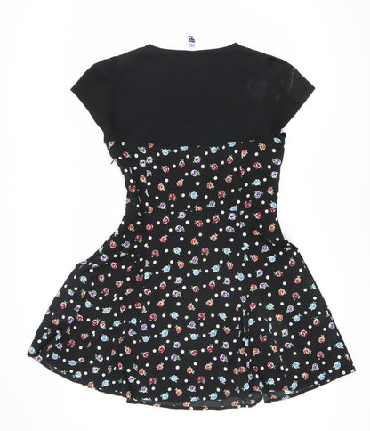 By Henry Holland Women's Black Floral Dress, Size 12