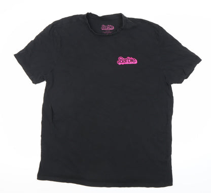 Barbie Women's Black XL Cotton T-Shirt
