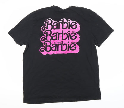 Barbie Women's Black XL Cotton T-Shirt