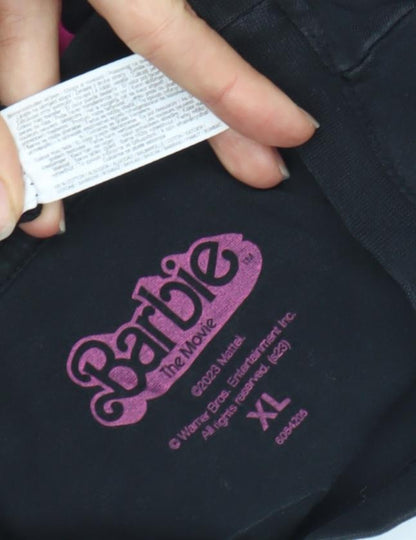 Barbie Women's Black XL Cotton T-Shirt