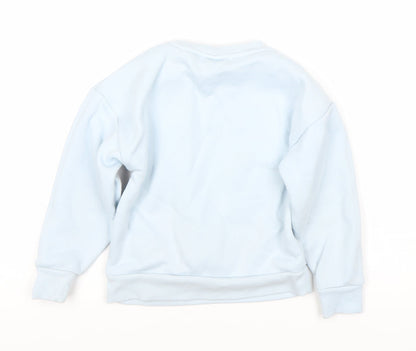 Disney Girls Blue Lilo & Stitch Sweatshirt Size 5-6 Pullover