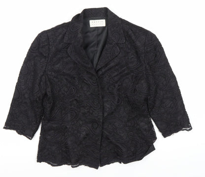 Precis Petite Women's Black Lace Suit Jacket Size 10