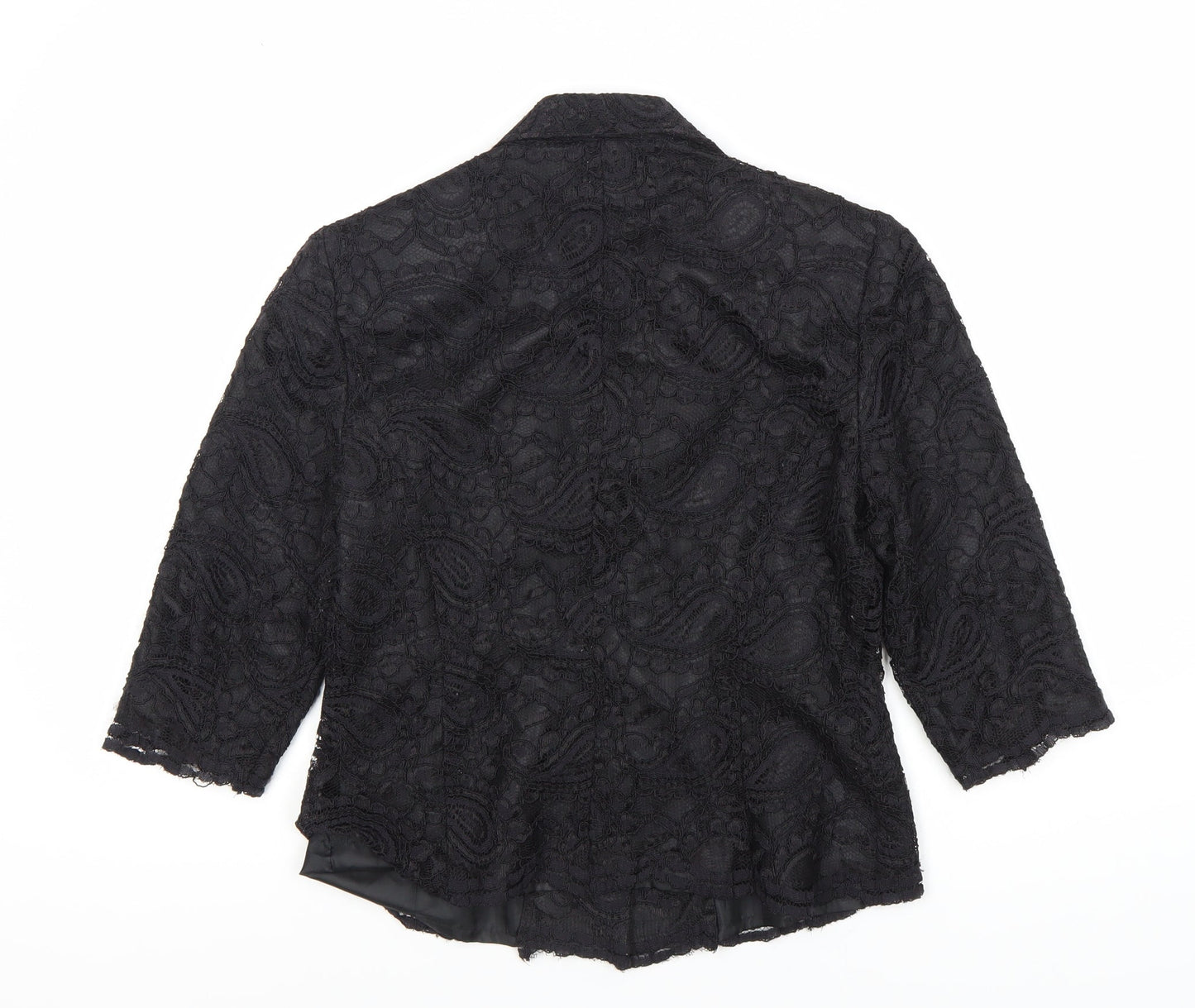 Precis Petite Women's Black Lace Suit Jacket Size 10