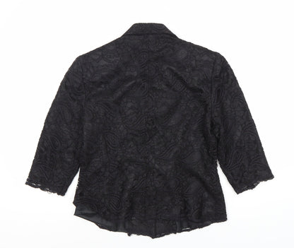 Precis Petite Women's Black Lace Suit Jacket Size 10