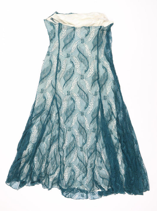 Coast Women's Blue Lace Sheath Dress Size 16