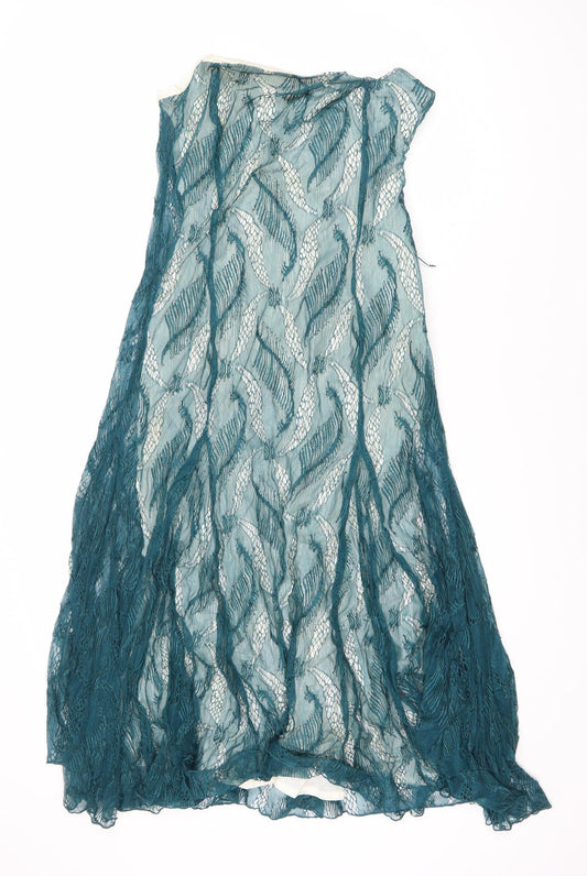 Coast Women's Blue Lace Sheath Dress Size 16