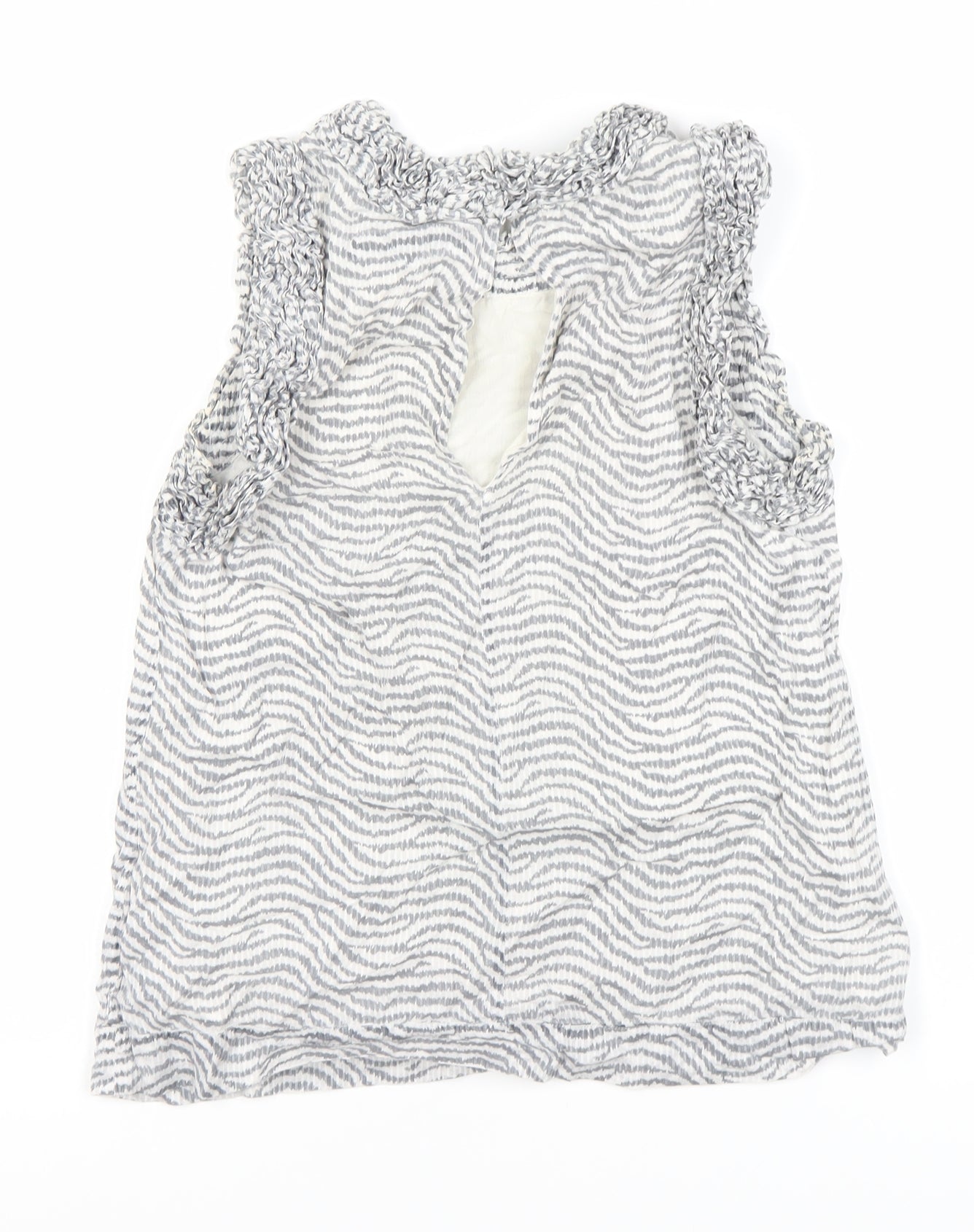 Womens UK Size 10 French Connection White Basic Blouse