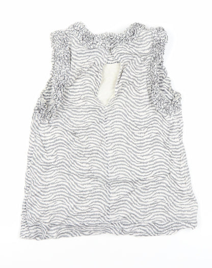 Womens UK Size 10 French Connection White Basic Blouse