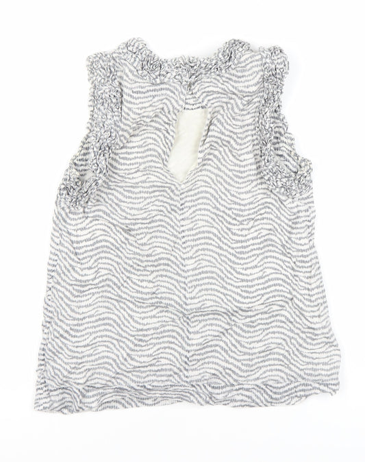 Womens UK Size 10 French Connection White Basic Blouse