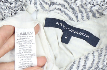 Womens UK Size 10 French Connection White Basic Blouse