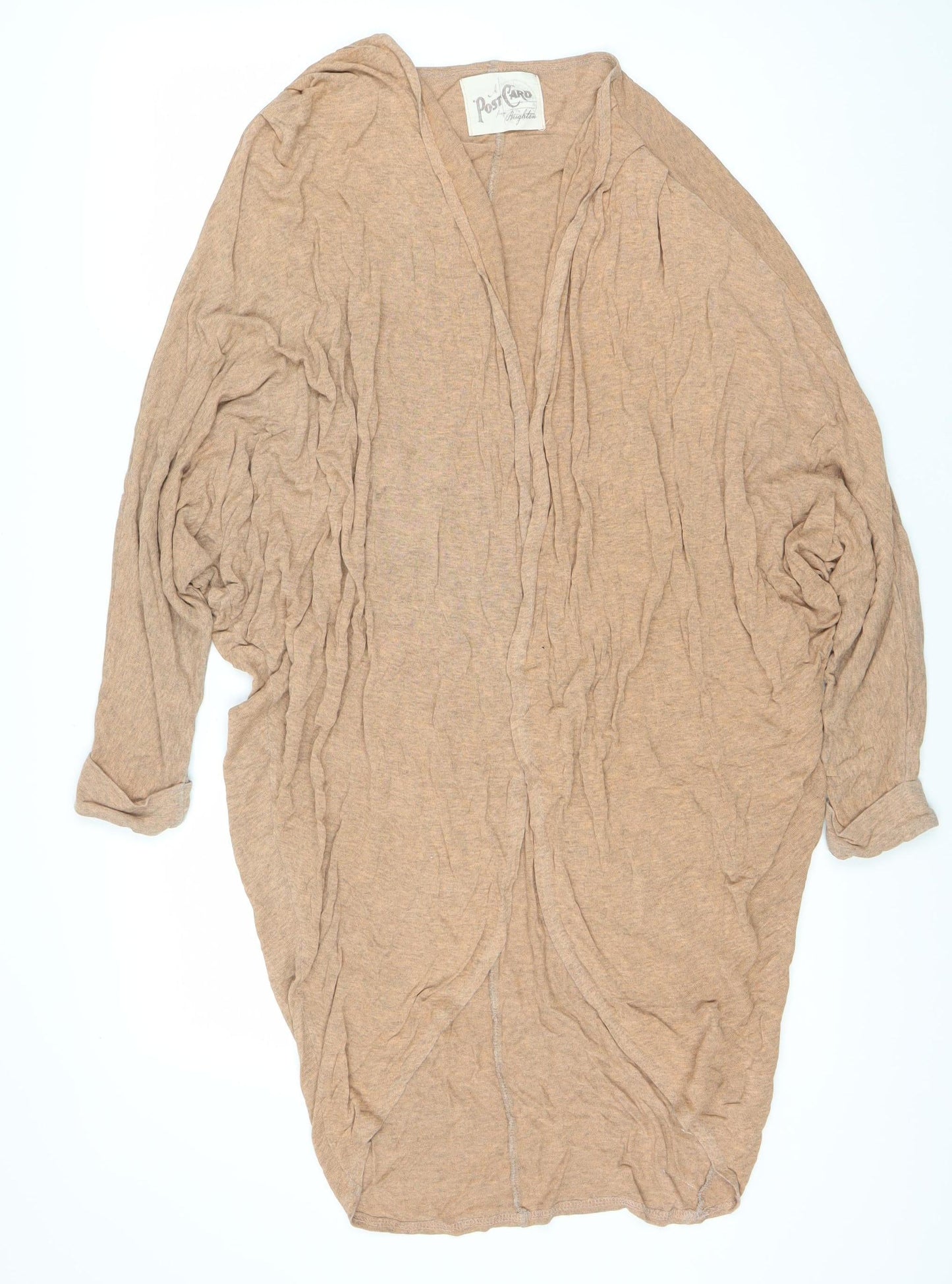 A Postcard From Brighton Women's Beige Open Front Cardigan Size 2