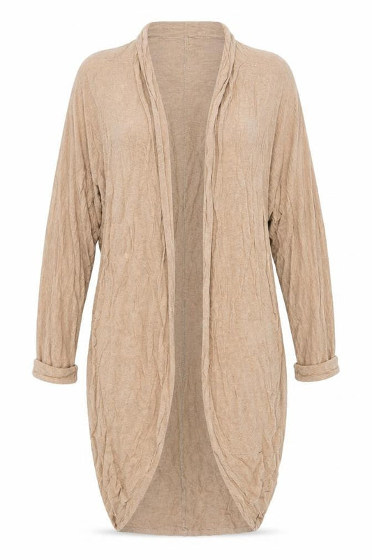A Postcard From Brighton Women's Beige Open Front Cardigan Size 2